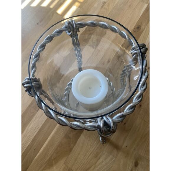 Frontgate Candle Holder With Glass Globe 19” Tall - Picture 4 of 4